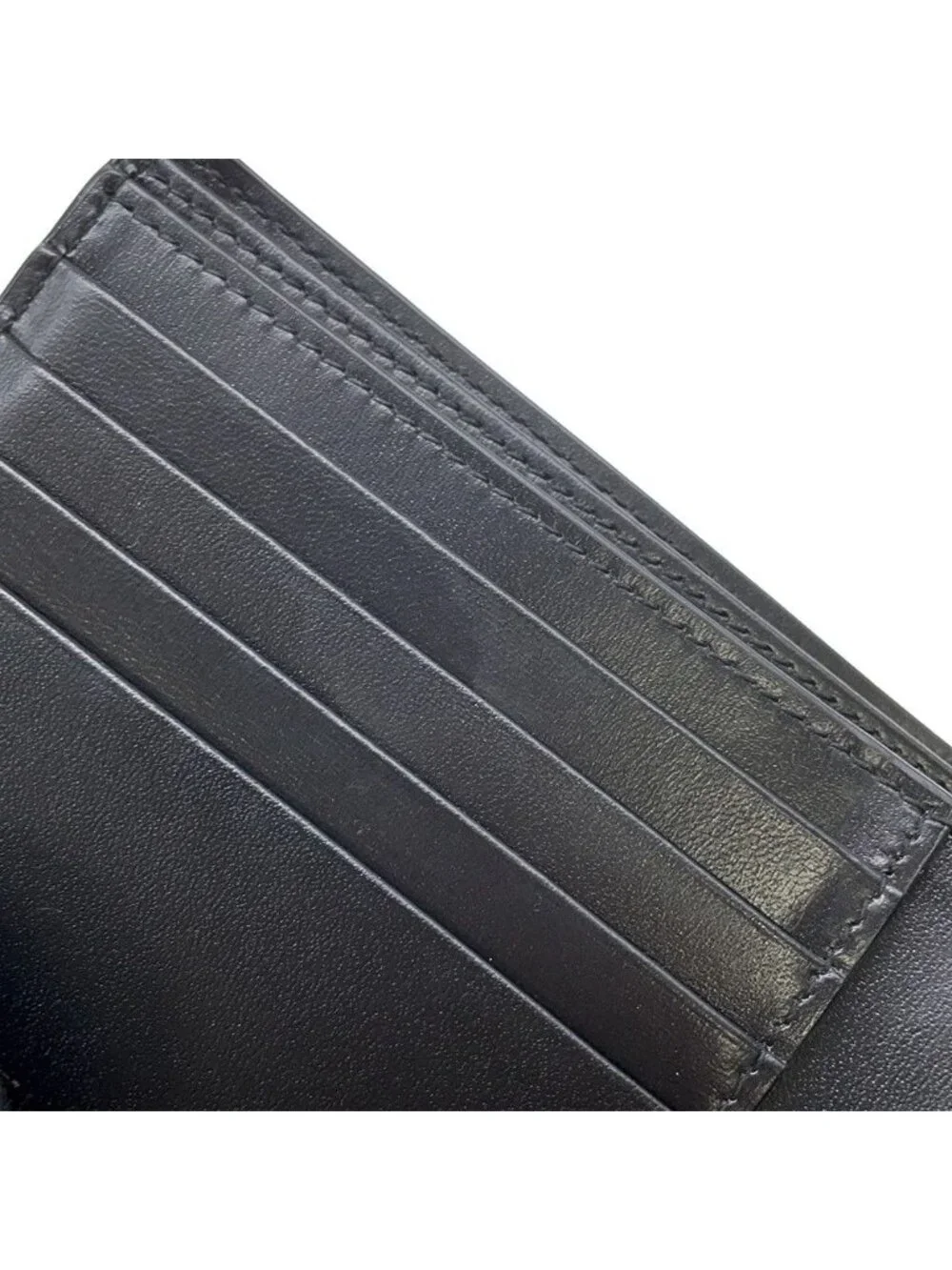 ★SOLD★ Saint Laurent Paris Bifold Wallet Cassandra with Coin Purse Leather Black - Picture 8 of 10